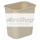 TRASHCAN: BEIGE,13-5/8QT, RECTANGLE,DESKSIDE