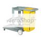 CART: JANITORIAL CLEANING,GRY, W/VINYL BAG