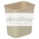 TRASHCAN: BEIGE,28-1/8QT, RECTANGLE,DESKSIDE