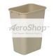 TRASHCAN: BEIGE,41.25QT, RECTANGLE,DESKSIDE