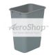 TRASHCAN: GRY,41.25QT, RECTANGLE,DESKSIDE