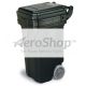 TRASHCAN: TILTTRUCK,BLK,50GL, W/HINGED LID