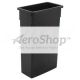 TRASHCAN: BLK,23GL, WALL HUGGER