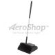 DUST PAN: LOBBY,PL,BLK, W/36IN HANDLE