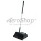 DUST PAN: LOBBY,PL,BLK, W/32IN HANDLE